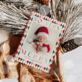 Cartes Pour Fêtes Annuelles Nouveau bébé si joyeux première photo Noël