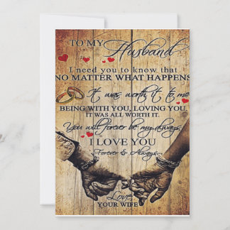 Cartes Pour Fêtes Annuelles Nouveau cadeau de décoration | À ma lettre au mari