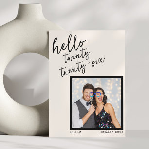 Cartes Pour Fêtes Annuelles Nouveau Couple de Mariage Photo de Nouvel An Manus