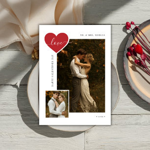 Cartes Pour Fêtes Annuelles Nouveau Marié Script Amour Tout Juste Marié Saint-