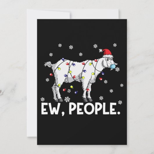 Cartes Pour Fêtes Annuelles Nouveaux gens Chèvre Cadeau Santa Funny Chèvre Noë (Devant)