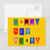 Cartes Pour Fêtes Annuelles Nouvel An (Devant / Derrière)