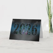 Cartes Pour Fêtes Annuelles Nouvel An 2026 Feu d'artifice avec nuages (Devant)