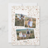 Cartes Pour Fêtes Annuelles Nouvel An Arch Berry Neutral 3 Photo Collage (Dos)