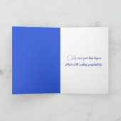 Cartes Pour Fêtes Annuelles Nouvel an bleu glacé avec horloge (Intérieur)
