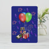 Cartes Pour Fêtes Annuelles Nouvel An Champagne (Debout devant)