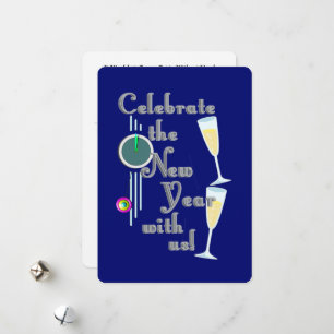 Cartes Pour Fêtes Annuelles Nouvel An Champagne