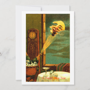 Cartes Pour Fêtes Annuelles Nouvel An Champagne 1908