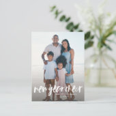 Cartes Pour Fêtes Annuelles Nouvel an cheer simple moderne blanc (Debout devant)