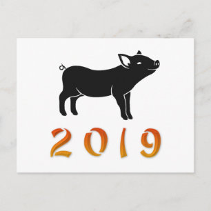 Cartes Pour Fêtes Annuelles Nouvel An chinois 2019 Cochon