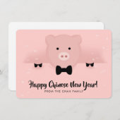 Cartes Pour Fêtes Annuelles Nouvel An chinois 2019 Un cochon de terre dans une (Devant / Derrière)