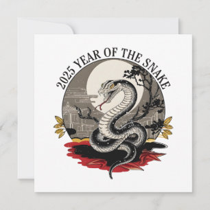 Cartes Pour Fêtes Annuelles Nouvel An Chinois 2025 Année Du Serpent