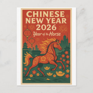 Cartes Pour Fêtes Annuelles Nouvel An chinois 2026
