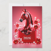 Cartes Pour Fêtes Annuelles Nouvel an chinois 2026 (Devant)