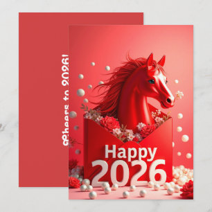 Cartes Pour Fêtes Annuelles Nouvel an chinois 2026