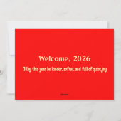 Cartes Pour Fêtes Annuelles Nouvel an chinois 2026 (Dos)