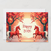 Cartes Pour Fêtes Annuelles Nouvel an chinois 2026 (Devant)