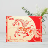 Cartes Pour Fêtes Annuelles Nouvel an chinois 2026 (Debout devant)