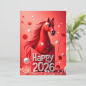 Cartes Pour Fêtes Annuelles Nouvel an chinois 2026 (Debout devant)