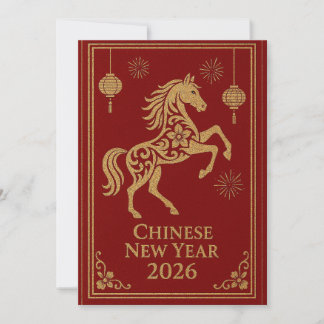 Cartes Pour Fêtes Annuelles Nouvel An chinois 2026 - Année du Cheval