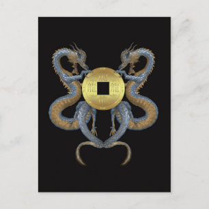 Cartes Pour Fêtes Annuelles Nouvel An Chinois - Année Du Dragon