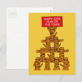 Cartes Pour Fêtes Annuelles Nouvel An chinois de la fête (Devant / Derrière)