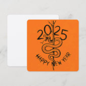 Cartes Pour Fêtes Annuelles Nouvel an chinois du serpent 2025 (Devant / Derrière)