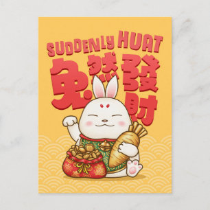Cartes Pour Fêtes Annuelles Nouvel An Chinois Lapin Chanceux