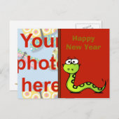 Cartes Pour Fêtes Annuelles Nouvel An chinois Tet année vietnamienne du serpen (Devant / Derrière)