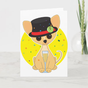 Cartes Pour Fêtes Annuelles Nouvel an du Chihuahua