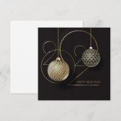 Cartes Pour Fêtes Annuelles Nouvel An élégant (Devant / Derrière)