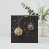 Cartes Pour Fêtes Annuelles Nouvel An élégant (Debout devant)