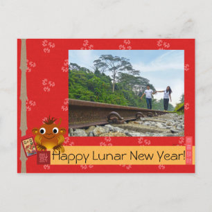 Cartes Pour Fêtes Annuelles Nouvel An Lunaire Chinois (Singe)