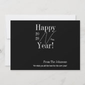 Cartes Pour Fêtes Annuelles Nouvel An noir et blanc (Devant)