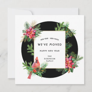 Cartes Pour Fêtes Annuelles Nouvel An Nouveau Accueil Oiseau cardinal et Poins