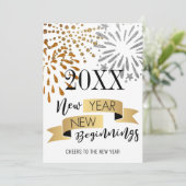 Cartes Pour Fêtes Annuelles Nouvel An Nouvel An Début Festive Feu d'artifice O (Debout devant)