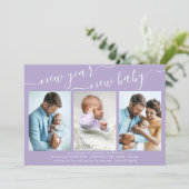 Cartes Pour Fêtes Annuelles Nouvel An Nouvel Enfant Élégant Script 3 Photo Lil (Debout devant)