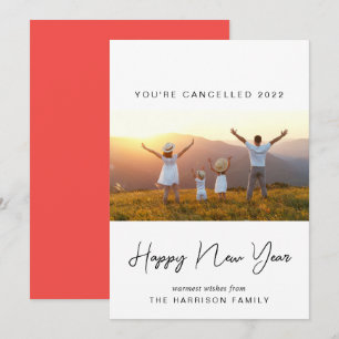 Cartes Pour Fêtes Annuelles Nouvel An Photo Minimal 2020 Annulé