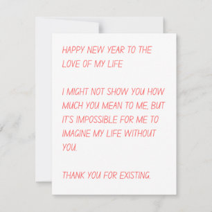 Cartes Pour Fêtes Annuelles Nouvel an romantique