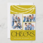 Cartes Pour Fêtes Annuelles Nouvel An Salutations Flammes Étincelantes Photo (Devant)