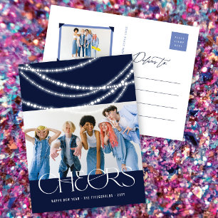 Cartes Pour Fêtes Annuelles Nouvel An Salutations Flammes Étincelantes Photo