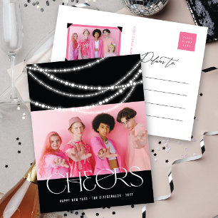 Cartes Pour Fêtes Annuelles Nouvel An Salutations Flammes Étincelantes Photo