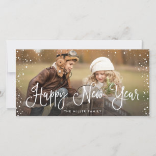 Cartes Pour Fêtes Annuelles Nouvel An Vacances Photo Neige