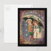 Cartes Pour Fêtes Annuelles Nouvel An vintage (Devant / Derrière)