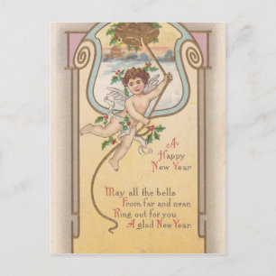 Cartes Pour Fêtes Annuelles Nouvel An vintage Cherub