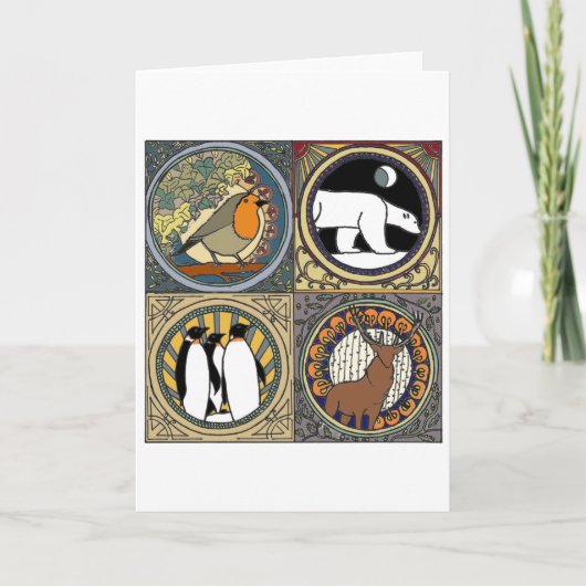 Cartes Pour Fêtes Annuelles Nouvel Hiver (Devant)