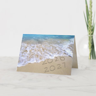 Cartes Pour Fêtes Annuelles Nouvelle Année 2027 Ocean Beach