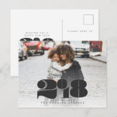 CARTES POUR FÊTES ANNUELLES NOUVELLE ANNÉE AUDACIEUSE (Devant / Derrière)