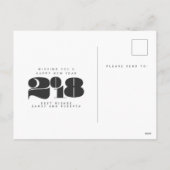 CARTES POUR FÊTES ANNUELLES NOUVELLE ANNÉE AUDACIEUSE (Dos)