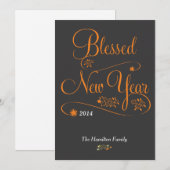 Cartes Pour Fêtes Annuelles nouvelle année bénie (Devant / Derrière)